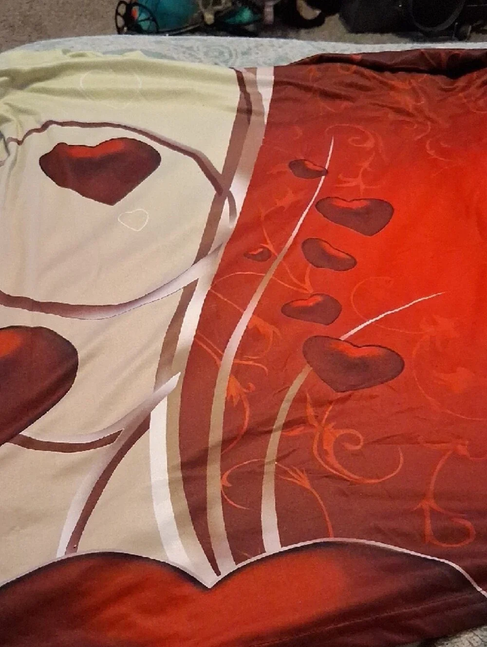Women's Red Heart-Print Tunic Top - Picture 5 of 5